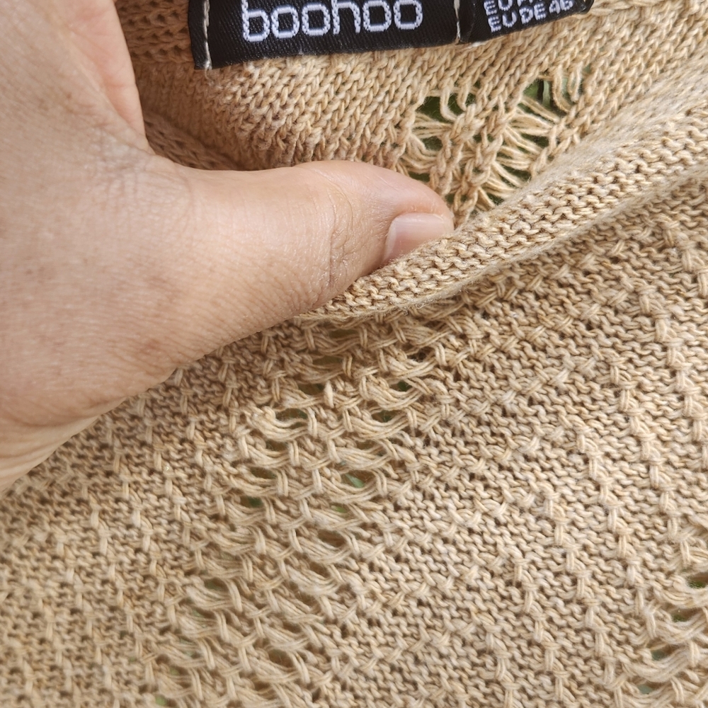 Boohoo Plus Textured Tan Sweater - Picture 14 of 16